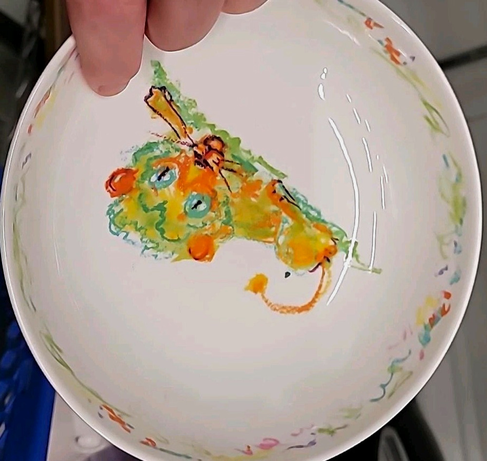 Tiffany & Co. Tiffany Jungle Bone China Round Bowl, White/Multicolor, 2002